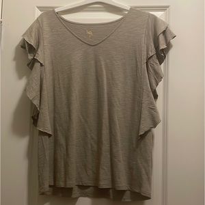 Tiered frill sleeved shirt